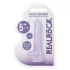 RealRock - naturtrogen dildo med pung (lila) - 12,7 cm