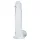 RealRock - verklighetstroget dildo med pung (genomskinlig) - 12,7 cm