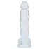 RealRock - verklighetstroget dildo med pung (genomskinlig) - 12,7 cm