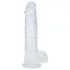 RealRock - verklighetstroget dildo med pung (genomskinlig) - 12,7 cm