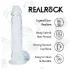 RealRock - verklighetstroget dildo med pung (genomskinlig) - 12,7 cm