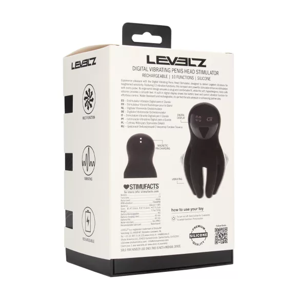 Levelz - penistoppsvibrator - digital - svart