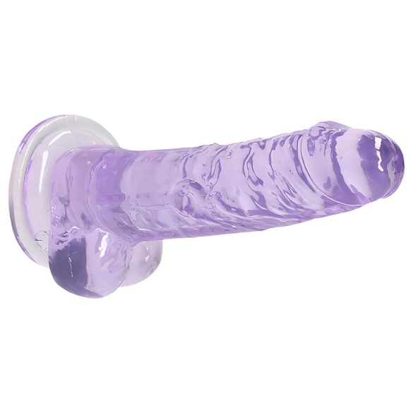 RealRock - realistisk dildo - genomskinlig lila - 17 cm
