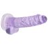 RealRock - realistisk dildo - genomskinlig lila - 17 cm