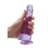RealRock - realistisk dildo - genomskinlig lila - 17 cm