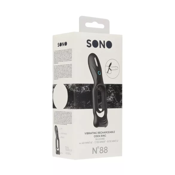 No.88 - vibratorring för penis - svart
