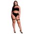 Le Désir Plus Size - 3-delad underklädesset - svart (XL-4XL)
