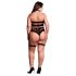 Le Désir Plus Size - 3-delad underklädesset - svart (XL-4XL)