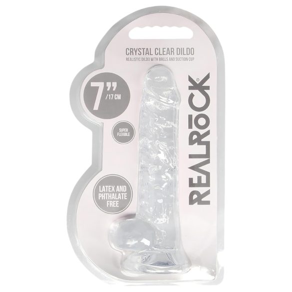 RealRock - realistisk dildo - genomskinlig - 17cm