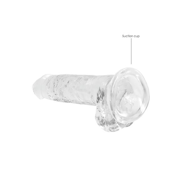 RealRock - realistisk dildo - genomskinlig - 17cm