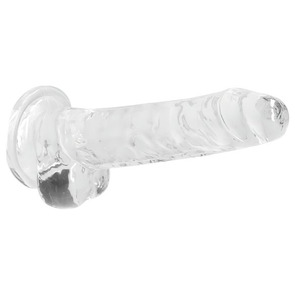 RealRock - realistisk dildo - genomskinlig - 17cm