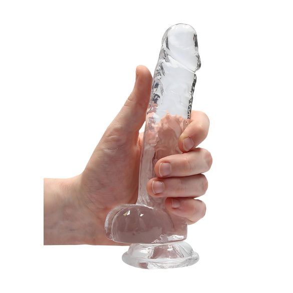RealRock - realistisk dildo - genomskinlig - 17cm