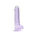 RealRock - realistisk dildo - genomskinlig lila - 19cm
