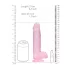 RealRock - realistisk dildo - transparent rosa - 19 cm