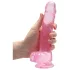 RealRock - realistisk dildo - transparent rosa - 19 cm