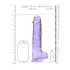 RealRock - realistisk dildo - genomskinlig lila - 22cm