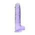 RealRock - realistisk dildo - genomskinlig lila - 22cm