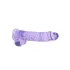 RealRock - realistisk dildo - genomskinlig lila - 22cm