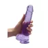 RealRock - realistisk dildo - genomskinlig lila - 22cm