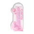 RealRock - realistisk dildo - transparent rosa - 22 cm