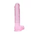 RealRock - realistisk dildo - transparent rosa - 22 cm