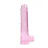 RealRock - realistisk dildo - transparent rosa - 22 cm