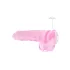 RealRock - realistisk dildo - transparent rosa - 22 cm