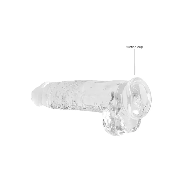 RealRock - dildo realistisk - genomskinlig - 22cm