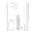 RealRock - realistisk dildo - genomskinlig - 15 cm