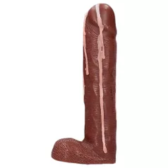 Dicky Cum - penisstvål med pung - brun - 250g