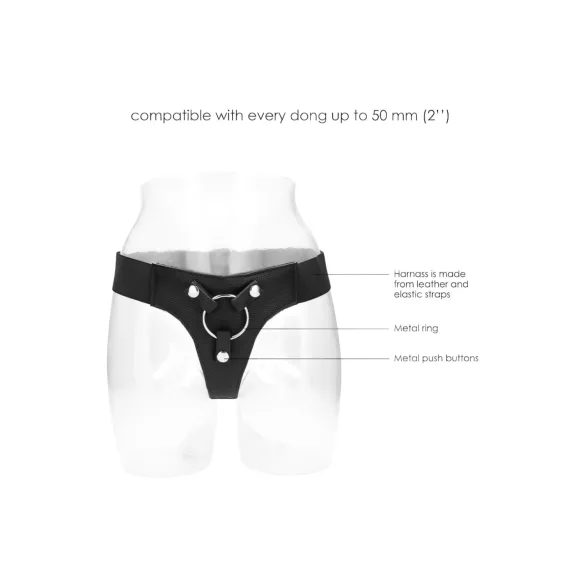 RealRock - strap-on underbyxa - elastisk - svart