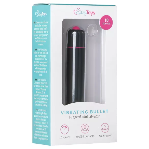 EasyToys Bullet - stavvibrator (svart)