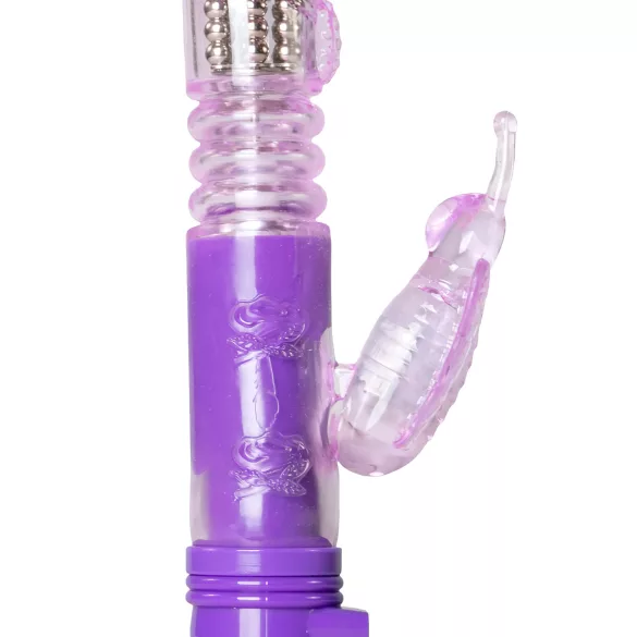 Easytoys Butterfly - roterande vibrator med stötfunktion - lila