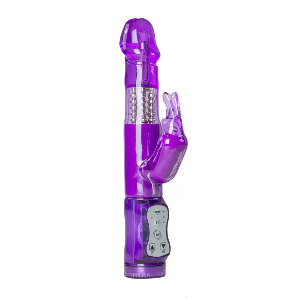 Easytoys Rabbit - rabbitvibrator med roterande pärlor och klitorisarm - lila