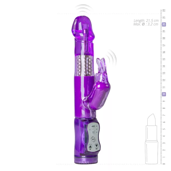 Easytoys Rabbit - rabbitvibrator med roterande pärlor och klitorisarm - lila