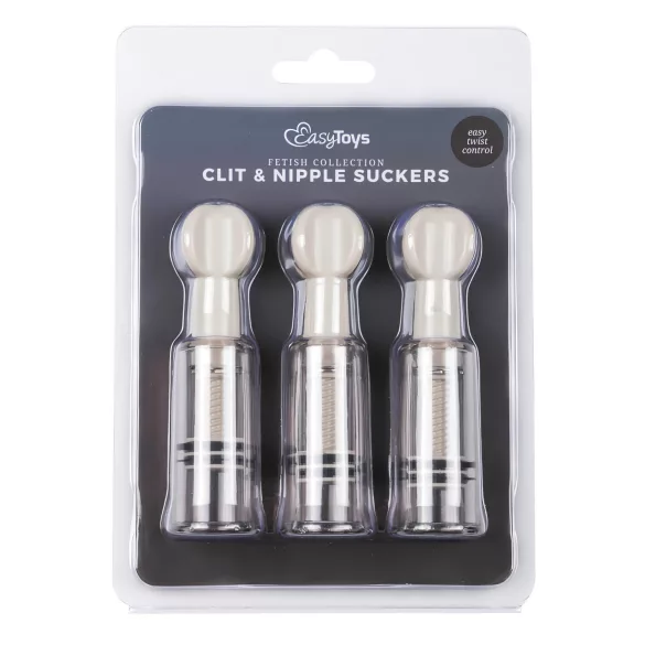 Easytoys - bröstvårts- och klitorispumpset - 3 delar