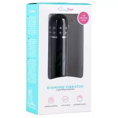 Easytoys Diamond Twirled - vibratorstav med spiral - svart