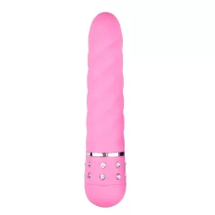 Easytoys Diamond - vibratorstav med spiralstruktur - rosa