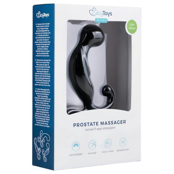 EasyToys - prostatamassagerare - svart silikon dildomassagerare