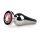 Easytoys Metall No.11 - rosa sten konformad analplugg - silver (3,5cm)