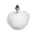 Easytoys Bunny NO1 - analplugg med kaninsvans - metall silver/vit