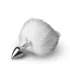 Easytoys Bunny NO1 - analplugg med kaninsvans - metall silver/vit