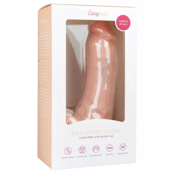 Easytoys - dildo med sugkopp och pung - 20cm - natur