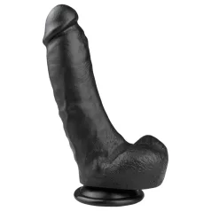 Easytoys - dildo med sugkopp och pung - svart 20 cm
