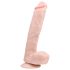 Easytoys - Sugpropp, stor dildo med pung (26,5 cm) - Naturfärg