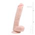 Easytoys - Sugpropp, stor dildo med pung (26,5 cm) - Naturfärg