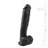 Easytoys - Sugpropp med testiklar, stor dildo (26,5 cm) - svart
