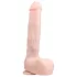Easytoys - dildo med sugkopp och pung - stor 29,5 cm - natur