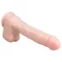 Easytoys - dildo med sugkopp och pung - stor 29,5 cm - natur
