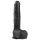 Easytoys - dildo med sugkopp och pung - stor svart 29,5 cm